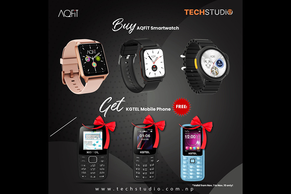 TechStudio offers mobile phone sets free on purchase of selected AQFiT smartwatches